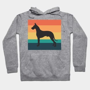 Great Dane Dog Silhouette Vintage Sunset Hoodie